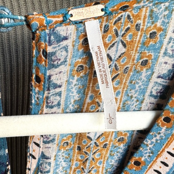 Free People Mixed Emotions Romper Boho Summer Festival Flowy Coachella Large - Picture 3 of 5